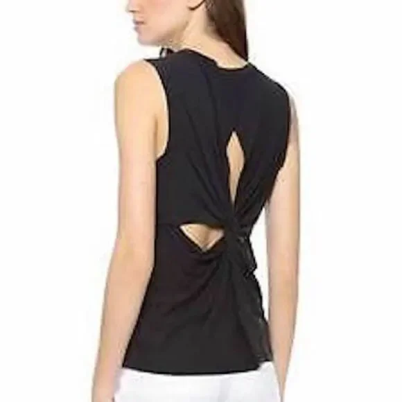 A.L.C. Harper Twist Back Tank in Black size small - Picture 2 of 10